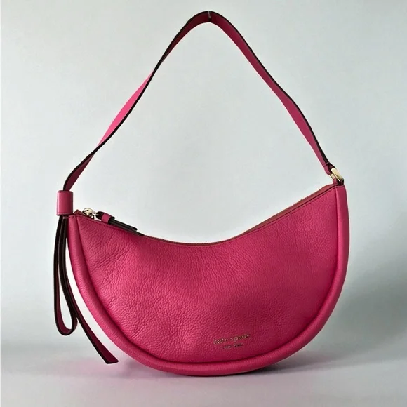 Kate Spade Smile Pink Small Crescent Shoulder Bag - NWOT - Picture 2 of 5